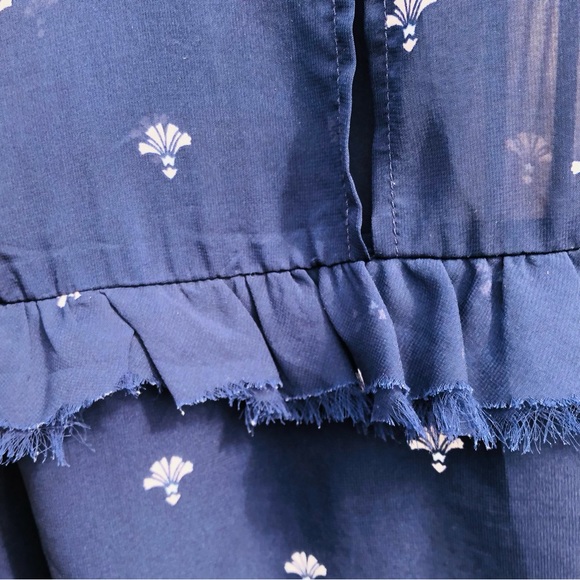 SOLD Portmans Navy Detailed High Neck Top w/ Pin Tucks 12 - Picture 11 of 17